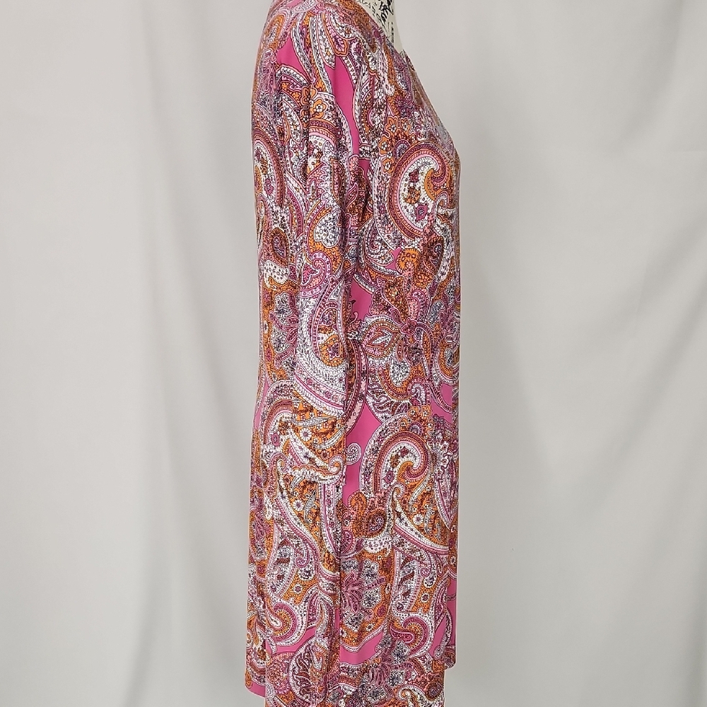 NWT Tommy Hilfiger Paisley Print Pink Dress, size 10 - Picture 7 of 10
